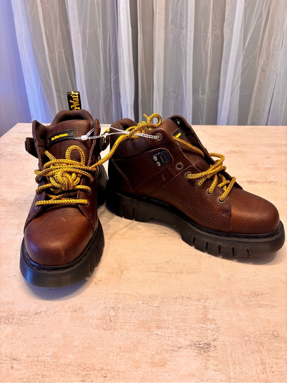 Dr. Martens Brown Leather Low Cut AirWair Boots